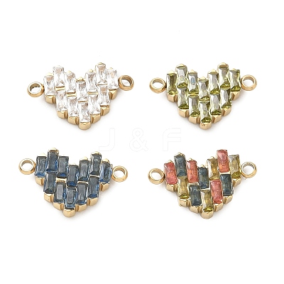 304 Stainless Steel & Rhinestone Connect Charms RB-CBAC930-01G-1