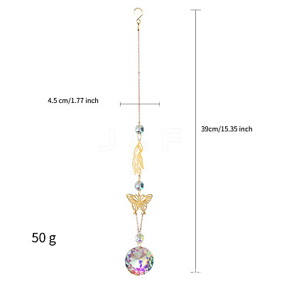 Glass Round Pendant Decorations PW-WG44122-03-1