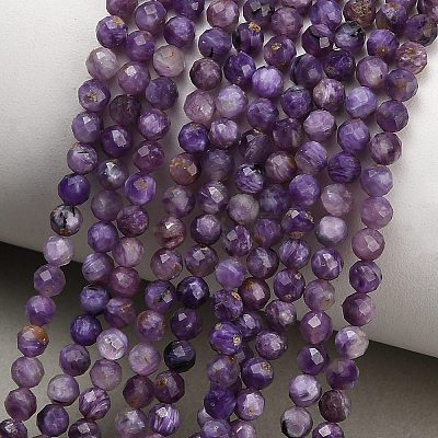 Natural Charoite Beads Strands GG-CBA77FB-B02-3mm-1
