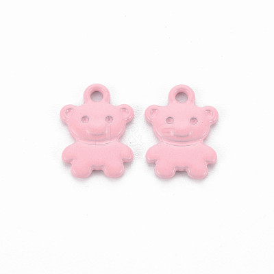 Spray Painted Alloy Charms PALLOY-Q433-034H-RS-1