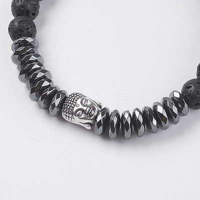Synthetic Hematite Stretch Bracelets BJEW-I241-25A-1