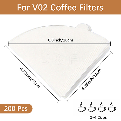 100Pcs Paper Coffee Filters FIND-WH20007-39B-1