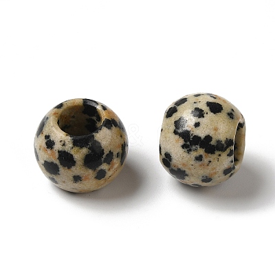 Natural Dalmatian Jasper European Beads G-N342-03J-1