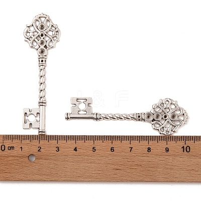 Key Tibetan Style Pendant Rhinestone Settings TIBEB-A101291-AS-LF-1