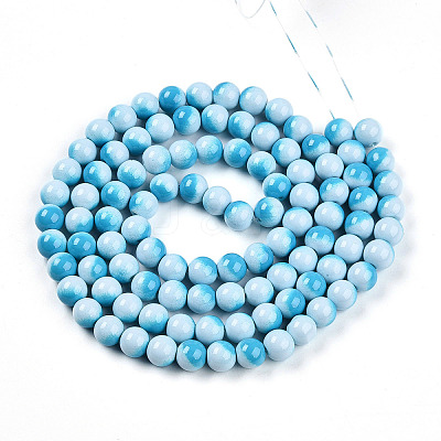 Baking Paint Glass Beads Strands DGLA-N012-8mm-05-1