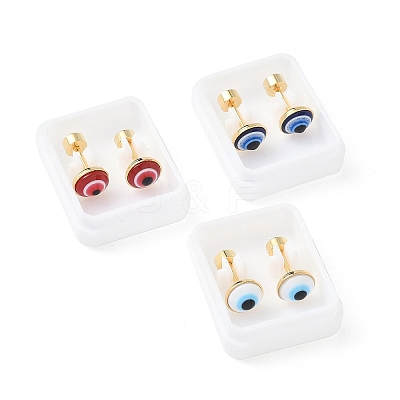 304 Stainless Steel Evil Eye Earlobe Plugs EJEW-H105-12-1