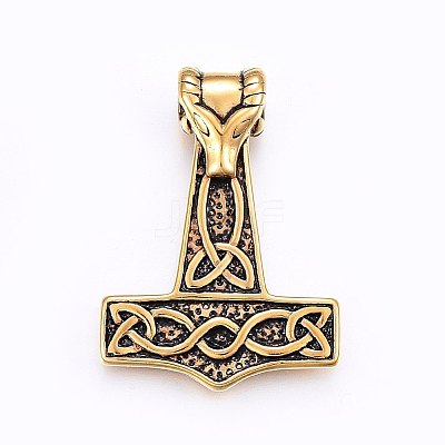 304 Stainless Steel Pendants STAS-P205-53AG-1