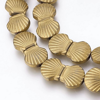 Electroplated Non-magnetic Synthetic Hematite Beads Strands G-P392-T10-1