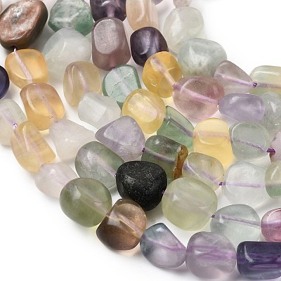 Natural Colorful Fluorite Beads Strands G-B161-B12-1