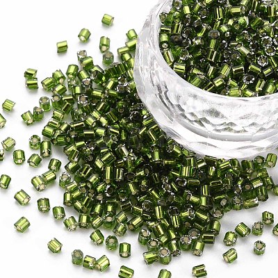 8/0 Glass Bugle Beads SEED-S032-07A-55A-1