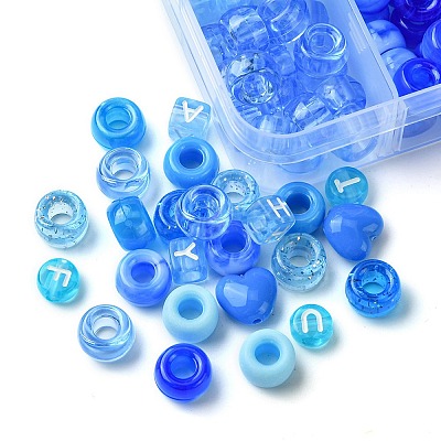 250Pcs Transparent & Opaque Acrylic Beads and Plastic Beads Kits DIY-FS0006-08-1
