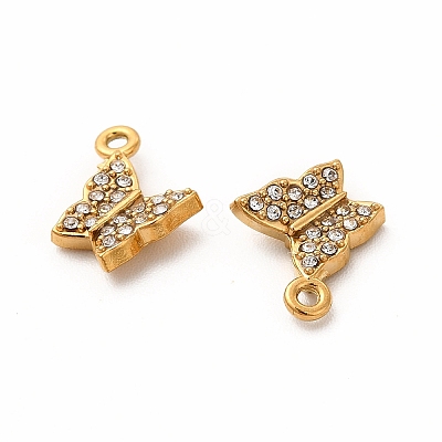 Ion Plating(IP) 316 Surgical Stainless Steel with Crystal Rhinestone Pendants STAS-G305-05G-1