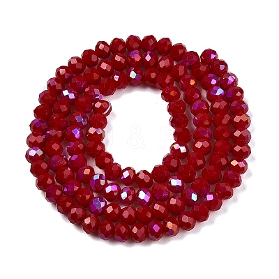 Electroplate Opaque Solid Color Glass Beads Strands LS-EGLA-A044-P4mm-L02-1