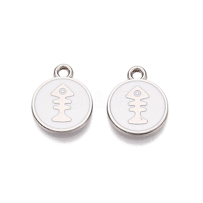Rack Plating Alloy Enamel Pendants ENAM-N070-01A-01P-01-1