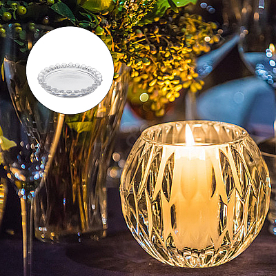 Glass Candle Holder AJEW-WH0314-226-1