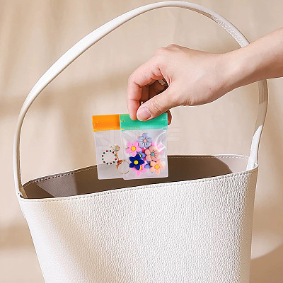 40Pcs 8 Colors Transparent EVA Packaging Resealable Bags ABAG-TA0002-29A-1