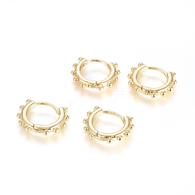 Brass Huggie Hoop Earrings EJEW-G275-03G-1