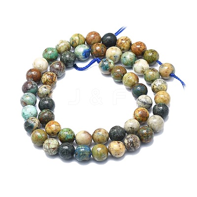 Natural Chrysocolla and Lapis Lazuli Beads Strands G-F715-105B-1