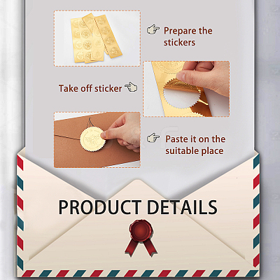 30 Sheets 6 Style Plant & Animal Theme Plastic Self Adhesive Gold Foil Embossed Stickers DIY-CP0006-31-1