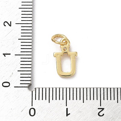 Brass Pave Clear Cubic Zirconia Charms KK-A273-01G-U-1