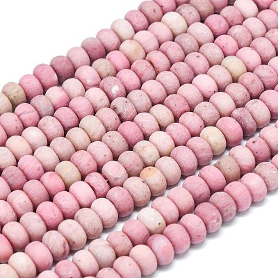 Natural Rhodonite Beads Strands G-P575-A18-6x4mm-1