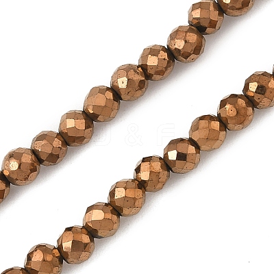 Electroplate Synthetic Magnetic Hematite Beads Strands G-A263-B01-02E-1