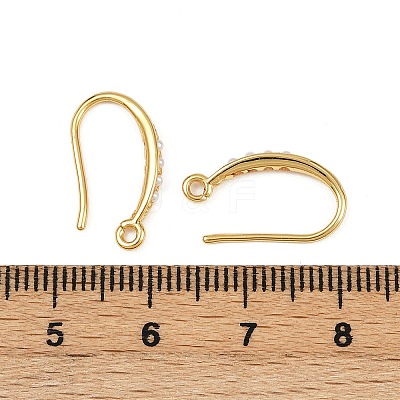 Brass Earring Hooks KK-B137-15G-01-1