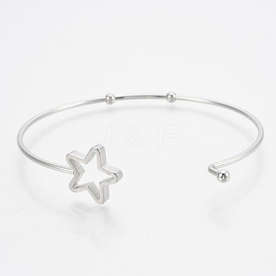 Tarnish Resistant 304 Stainless Steel Bangles LS-STAS-N084-01-1