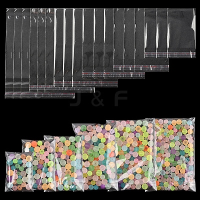 300Pcs 6 Styles OPP Cellophane Top Self-adhesive Bags OPC-FS0001-04-1