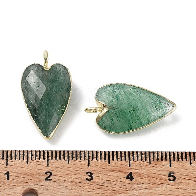 Natural Green Strawberry Quartz Pendants G-G012-12G-05-1