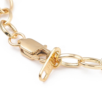 Brass Cable Chain Bracelet X-BJEW-JB07079-1