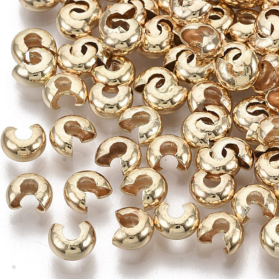 Brass Crimp Beads Covers KK-S354-214A-NF-1