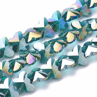 Electroplate Glass Beads EGLA-Q091-14mm-B06-1