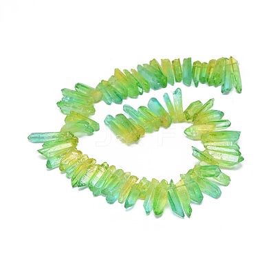 Natural Dyed Quartz Pointed Beads Strands G-G791-12-1