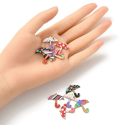 10Pcs 5 Colors Alloy Enamel Pendants FIND-YW0003-30-1