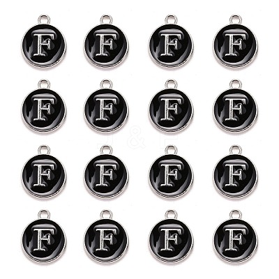 Platinum Plated Alloy Charms LS-ENAM-S118-02F-P-1