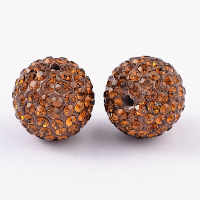Grade A Rhinestone Pave Disco Ball Beads RB-Q105-7-1