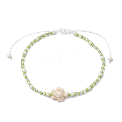 2Pcs Glass Seed Adjustable Braided Beaded Bracelets BJEW-JB11664-1