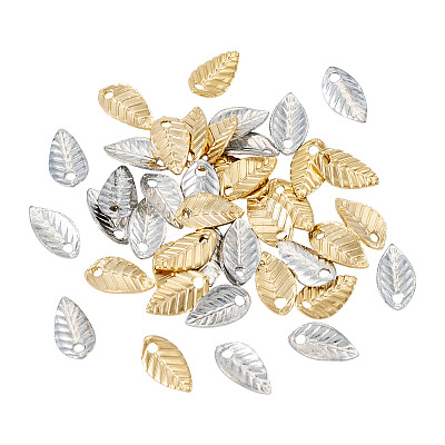 40Pcs 2 Colors Brass Charms KK-TADJ0001-08-1