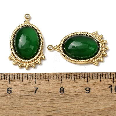 303 Stainless Steel & Cat Eye Pendants CE-CBA1E47-13G-02-1
