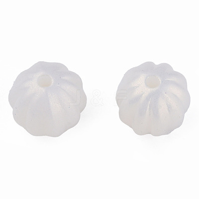 Spray Painted Acrylic Beads MACR-T037-01G-1