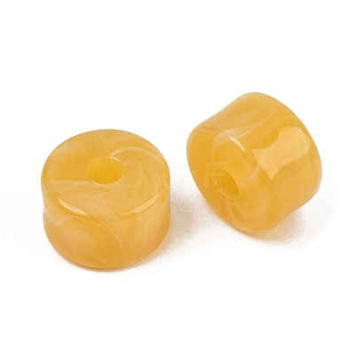 Two-Color Opaque Acrylic Imitation Gemstone Beads AC-CBA3EFE-02Q-1