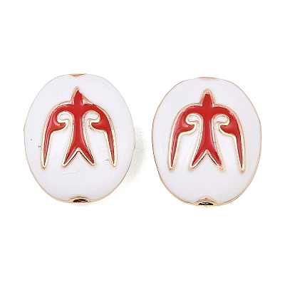 Brass Enamel Beads KK-CBA7BFE-01G-03-1