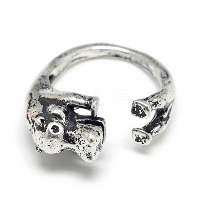 Adjustable Alloy Cuff Finger Rings RJEW-S038-081-1