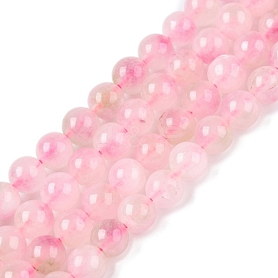 Dyed Natural White Jade Beads Strands G-T138-6mm-210-20-1