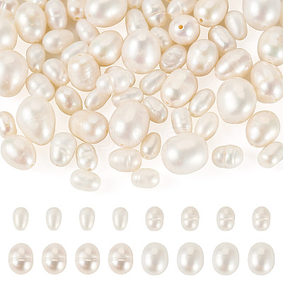 75Pcs 4 Styles Natural Cultured Freshwater Pearl Beads PEAR-TA0001-21-1