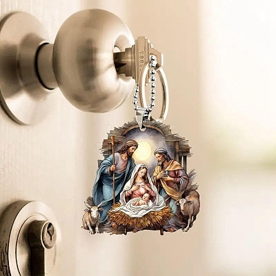 Religion Jesus Acrylic Hanging Ornaments PW-WGEBBB8-01-1
