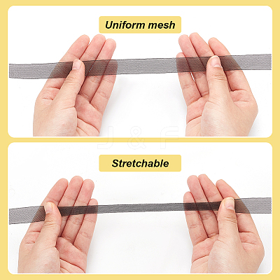 3 Bundles 3 Colors Polyester Fine Soft Horsehair Braid Boning DIY-FG0005-24-1