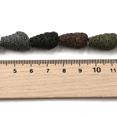 Dyed Natural Lava Rock Beads Strands G-A264-A01-01A-1