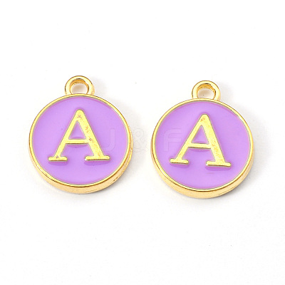 Golden Plated Alloy Enamel Charms ENAM-S118-10A-1